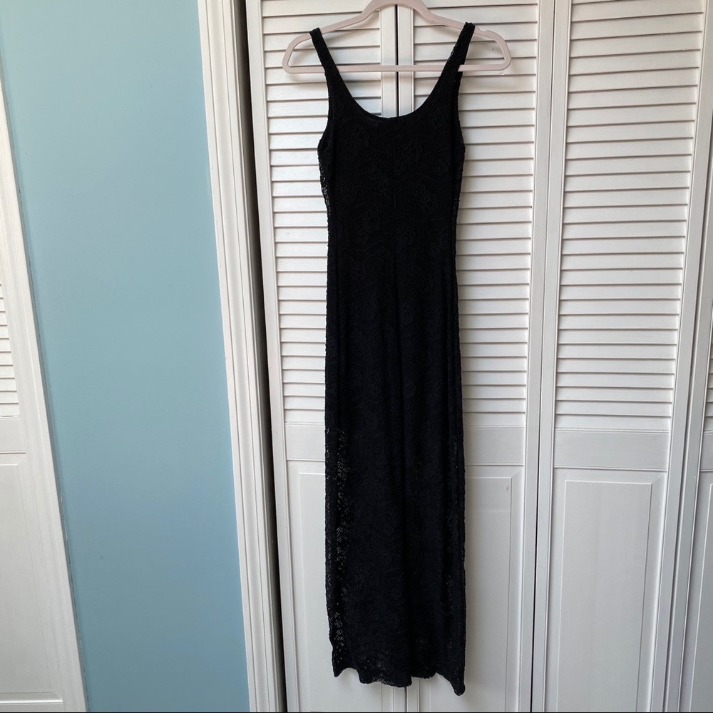 Black Lacy Maxi Dress